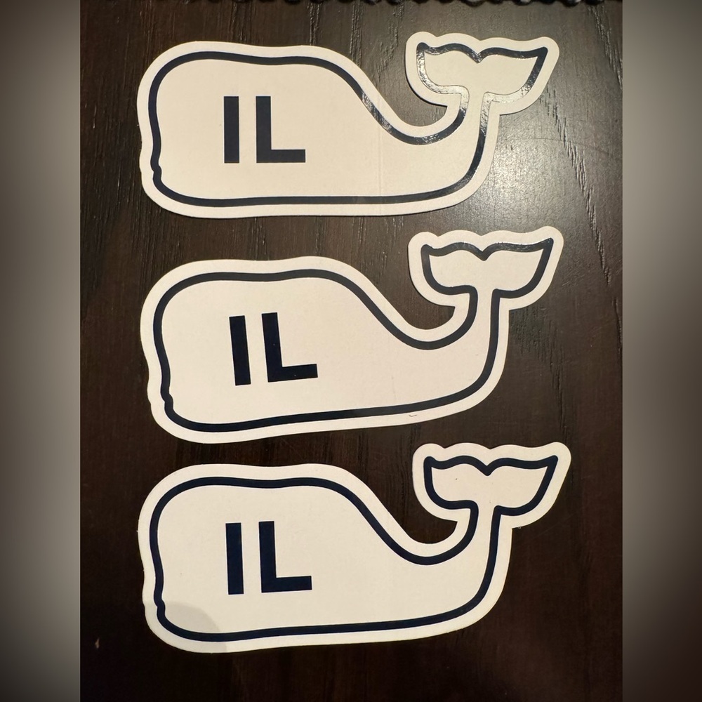 Three IL Vineyard Vines stickers